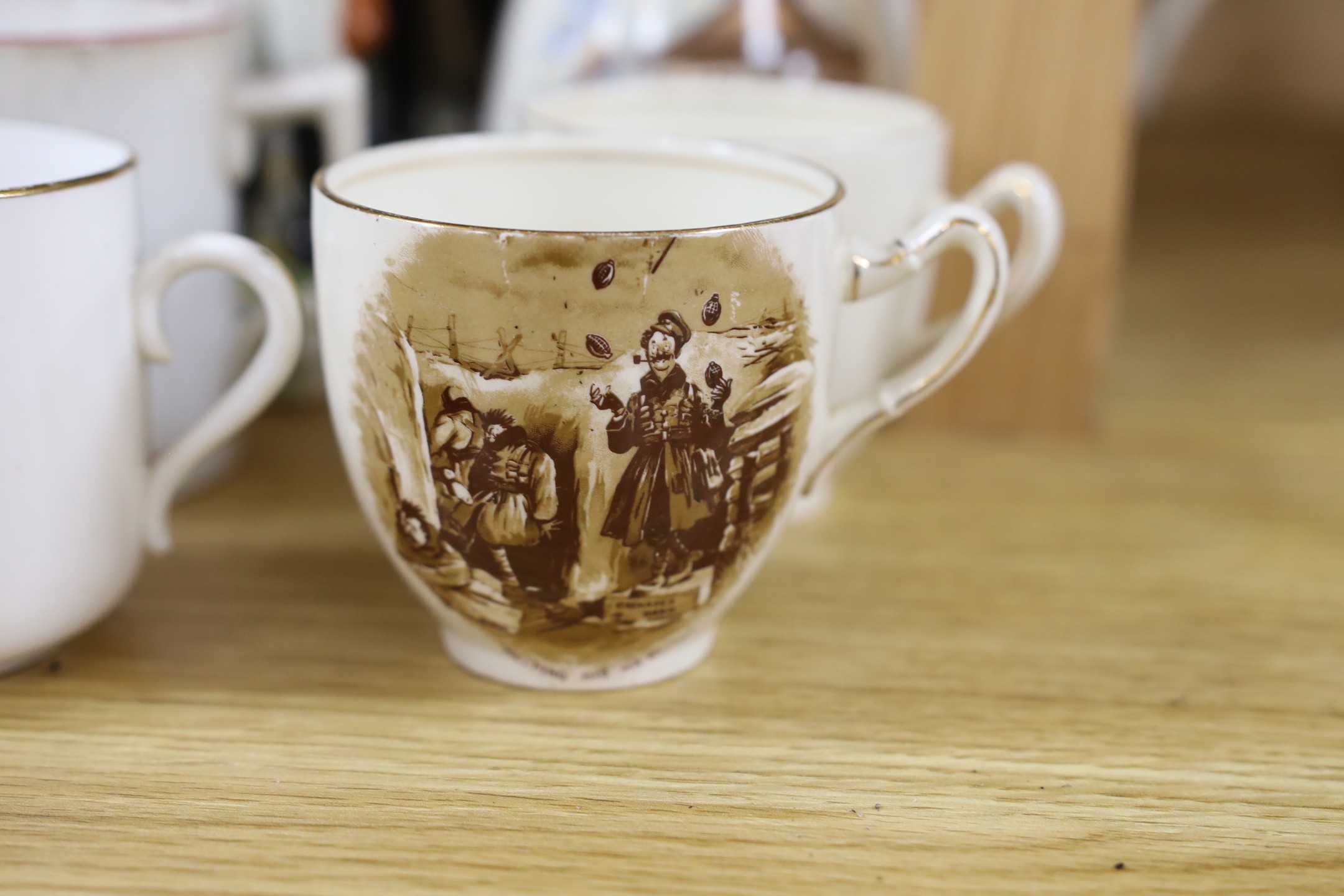 A Victorian volunteers jug, Rifle Club cups, related jugs inc NRA etc